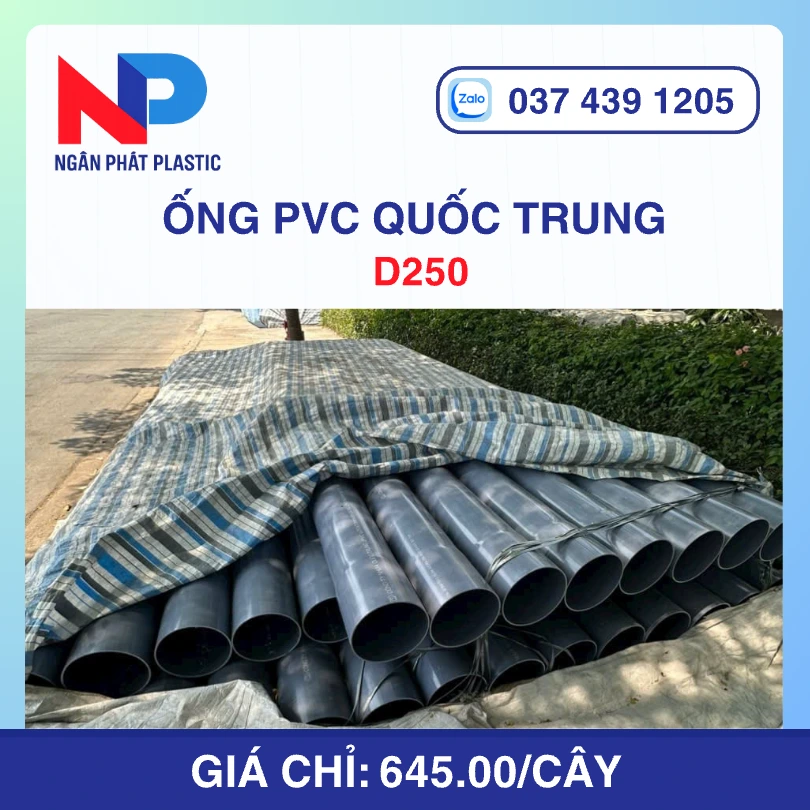 Ống Nhựa D250 Quốc Trung